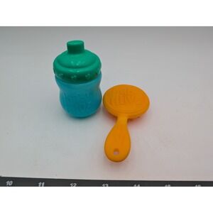 Baby Alive Doll Accessories Blue Green Bottle Orange Brush Lot